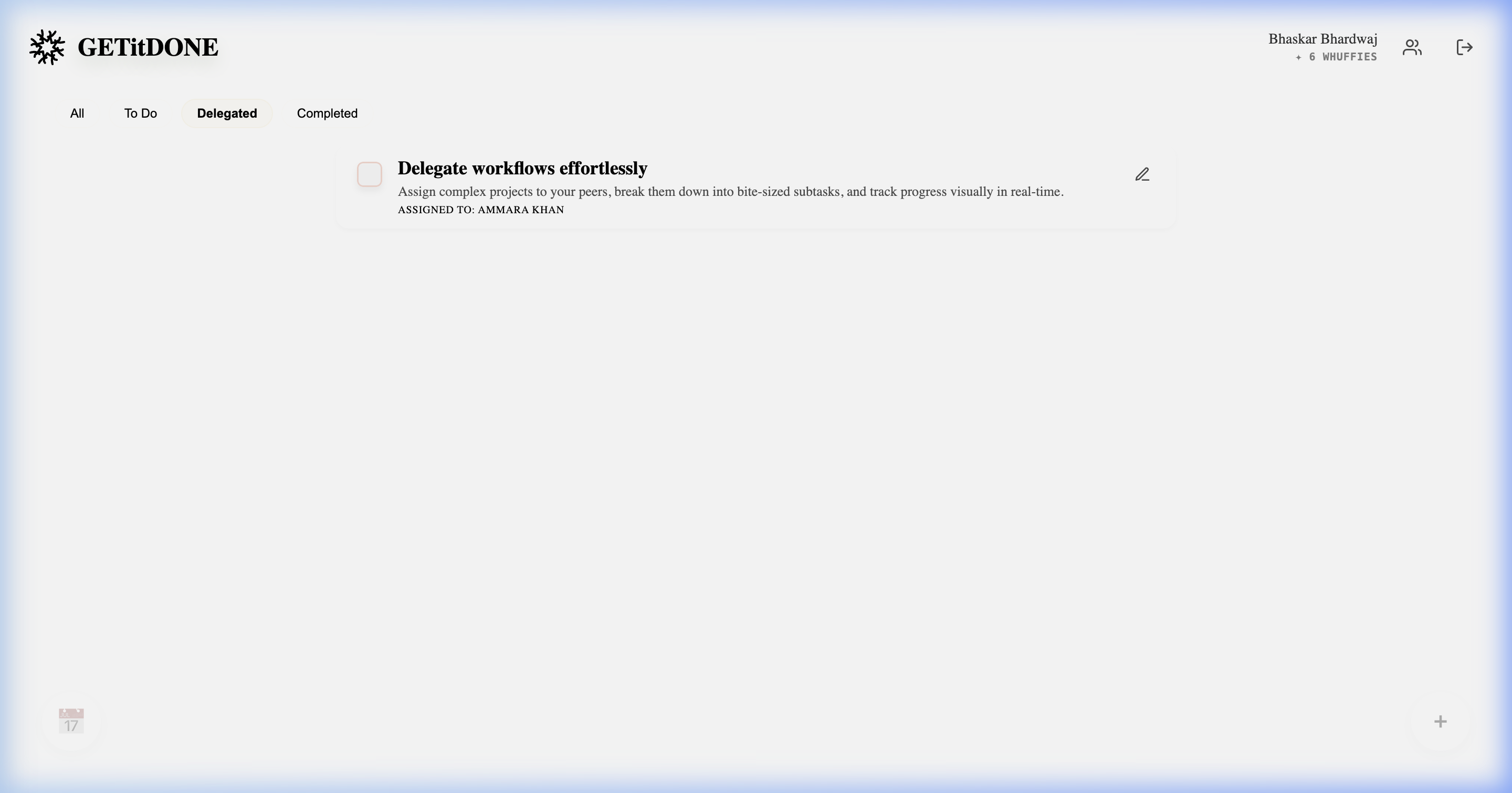 Delegated Tasks